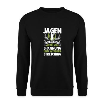 Hunting Hunting Deer Hunting Wild Boar Hunting Hunter - Unisex Sweatshirt - black - Front - Alina (178cm) & Michal (187cm)