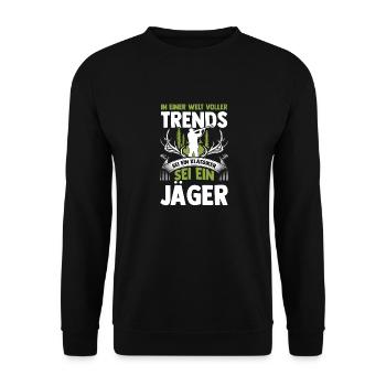 Hunting Hunting Deer Hunting Wild Boar Hunting Hunter - Unisex Sweatshirt - black - Front - Alina (178cm) & Michal (187cm)