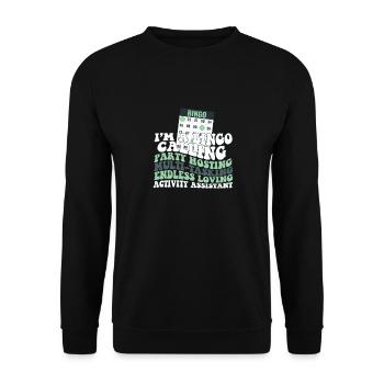 Proud Activity Assistant Appreciation - Unisex Pullover - Schwarz - Vorne - Alina (178cm) & Michal (187cm)