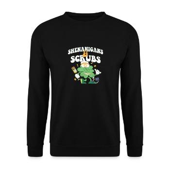 Shenanigans & Scrubs ER Nurse Physician St. - Unisex Pullover - Schwarz - Vorne - Alina (178cm) & Michal (187cm)