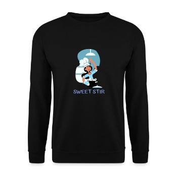 Chef Cook Kitchen Culinary Retro Bake Restaurant - Unisex Sweatshirt - black - Front - Alina (178cm) & Michal (187cm)