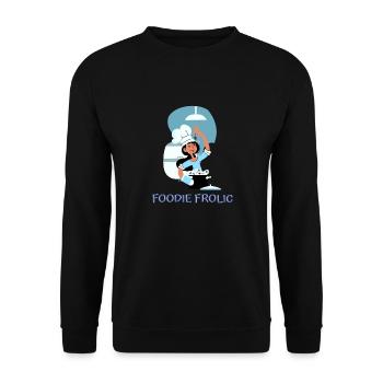 Chef Cook Kitchen Culinary Retro Bake Restaurant - Unisex Sweatshirt - black - Front - Alina (178cm) & Michal (187cm)