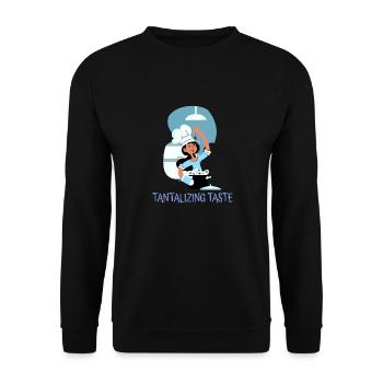 Chef Cook Kitchen Culinary Retro Bake Restaurant - Unisex Sweatshirt - black - Front - Alina (178cm) & Michal (187cm)