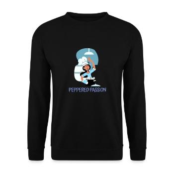 Chef Cook Kitchen Culinary Retro Bake Restaurant - Unisex Sweatshirt - black - Front - Alina (178cm) & Michal (187cm)