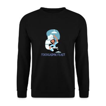 Chef Cook Kitchen Culinary Retro Bake Restaurant - Unisex Sweatshirt - black - Front - Alina (178cm) & Michal (187cm)