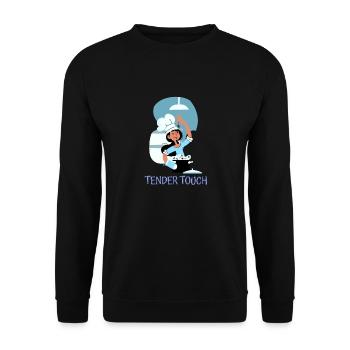 Chef Cook Kitchen Culinary Retro Bake Restaurant - Unisex Sweatshirt - black - Front - Alina (178cm) & Michal (187cm)