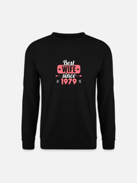 Beste Ehefrau seit 1979 45.Hochzeitstag - Unisex Pullover - Schwarz