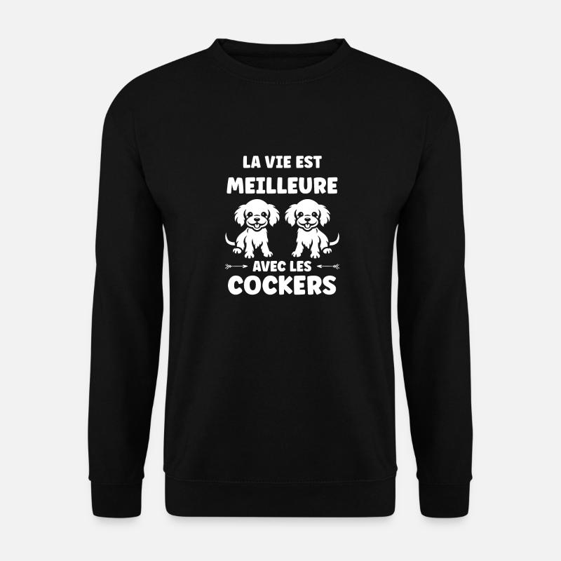 Chien cocker - Sweat-shirt Unisexe - noir