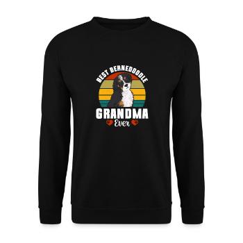 Chien Bernedoodle - Sweat-shirt Unisexe - noir - Devant - Alina (178cm) & Michal (187cm)