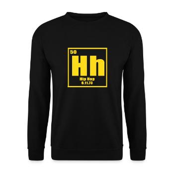 Hip Hop Periodic Table 50th anniversary Origin - Unisex Sweatshirt - black - Front - Alina (178cm) & Michal (187cm)