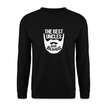Les meilleurs oncles ont des barbes Fête des pères barbus - Sweat-shirt Unisexe - noir - Devant - Alina (178cm) & Michal (187cm)