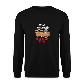 I Do Creepy Mortician Stuff Mortuary Coffin - Unisex Sweatshirt - black - Front - Alina (178cm) & Michal (187cm)