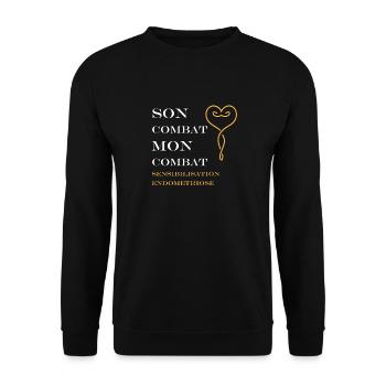 sensibilisation endométriose - Sweat-shirt Unisexe - noir - Devant - Alina (178cm) & Michal (187cm)