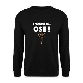 sensibilisation endométriose - Sweat-shirt Unisexe - noir - Devant - Alina (178cm) & Michal (187cm)