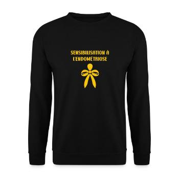 sensibilisation endométriose - Sweat-shirt Unisexe - noir - Devant - Alina (178cm) & Michal (187cm)