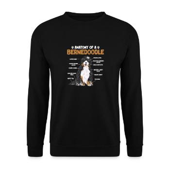 Bernedoodle Dog - Unisex Sweatshirt - black - Front - Alina (178cm) & Michal (187cm)