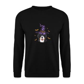 Bernedoodle Dog - Unisex Sweatshirt - black - Front - Alina (178cm) & Michal (187cm)