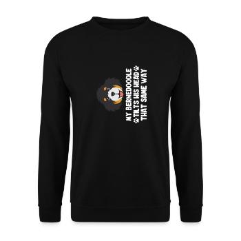 Chien Bernedoodle - Sweat-shirt Unisexe - noir - Devant - Alina (178cm) & Michal (187cm)