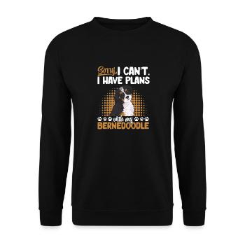 Bernedoodle Dog - Unisex Sweatshirt - black - Front - Alina (178cm) & Michal (187cm)