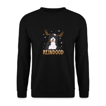 Bernedoodle Hund - Unisex Pullover - Schwarz - Vorne - Alina (178cm) & Michal (187cm)