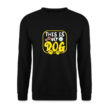 Chien Dire Propriétaires de chiens - Sweat-shirt Unisexe - noir - Devant - Alina (178cm) & Michal (187cm)