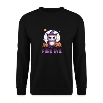 Doux chat Costume d'Halloween Porte-chat Halloween - Sweat-shirt Unisexe - noir - Devant - Alina (178cm) & Michal (187cm)