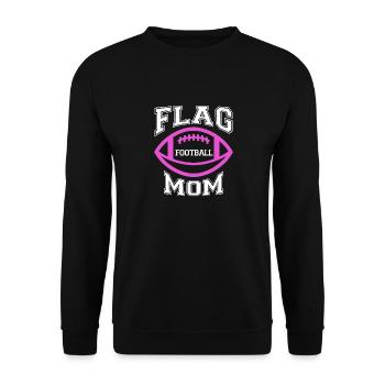 Flag Football Mom for Players Mum - Unisex Sweatshirt - black - Front - Alina (178cm) & Michal (187cm)