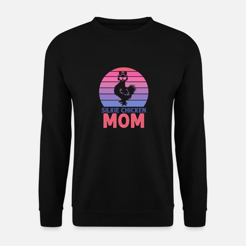 Silkie Chicken Mom - Unisex Sweatshirt - black