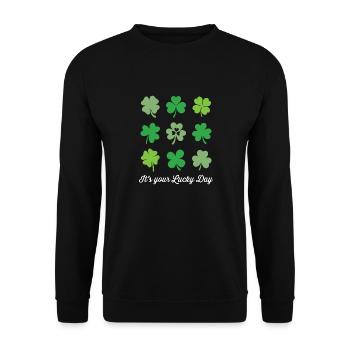 C’est votre jour de chance - Sweat-shirt Unisexe - noir - Devant - Alina (178cm) & Michal (187cm)