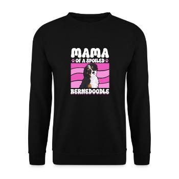 Bernedoodle Hund - Unisex Pullover - Schwarz - Vorne - Alina (178cm) & Michal (187cm)