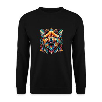 Chien Chow Chow - Sweat-shirt Unisexe - noir - Devant - Alina (178cm) & Michal (187cm)