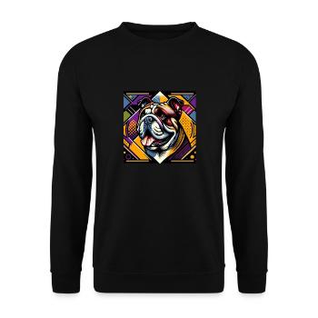 Bouledogue anglais - Sweat-shirt Unisexe - noir - Devant - Alina (178cm) & Michal (187cm)