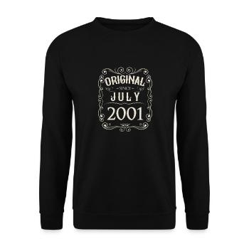 Millésime - Original depuis juillet 2001 Anniversaire - Sweat-shirt Unisexe - noir - Devant - Alina (178cm) & Michal (187cm)