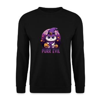 Chats Kawaii Costume d'Halloween Costume de chat - Sweat-shirt Unisexe - noir - Devant - Alina (178cm) & Michal (187cm)
