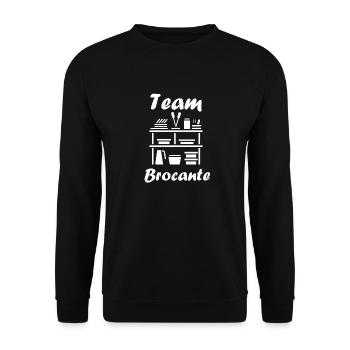 Vide grenier humour brocante - Sweat-shirt Unisexe - noir - Devant - Alina (178cm) & Michal (187cm)