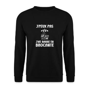 Vide grenier humour brocante - Sweat-shirt Unisexe - noir - Devant - Alina (178cm) & Michal (187cm)