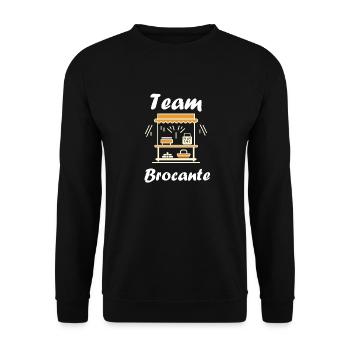 Vide grenier humour brocante - Sweat-shirt Unisexe - noir - Devant - Alina (178cm) & Michal (187cm)
