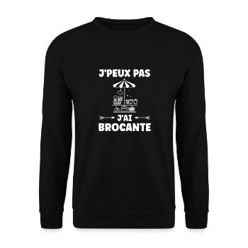 Vide grenier humour brocante - Sweat-shirt Unisexe - noir - Devant - Alina (178cm) & Michal (187cm)