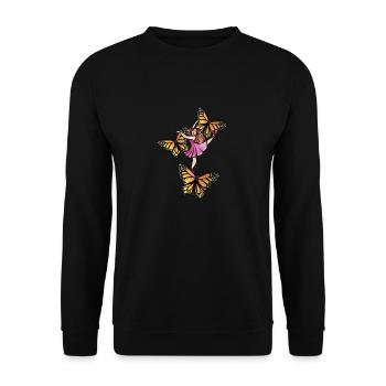 Ballerina - Unisex Sweatshirt - black - Front - Alina (178cm) & Michal (187cm)