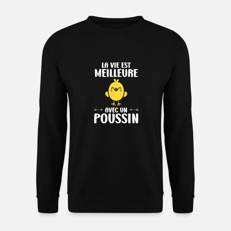 Humour petit poussin - Sweat-shirt Unisexe - noir