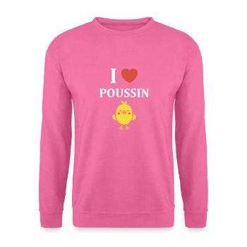 Humour petit poussin - Sweat-shirt Unisexe - rose - Devant
