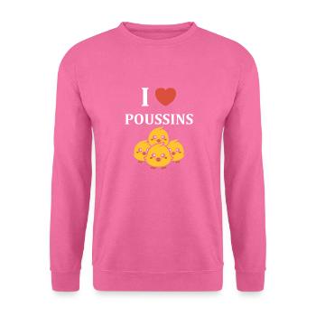 Humour bébé poussin - Sweat-shirt Unisexe - rose - Devant