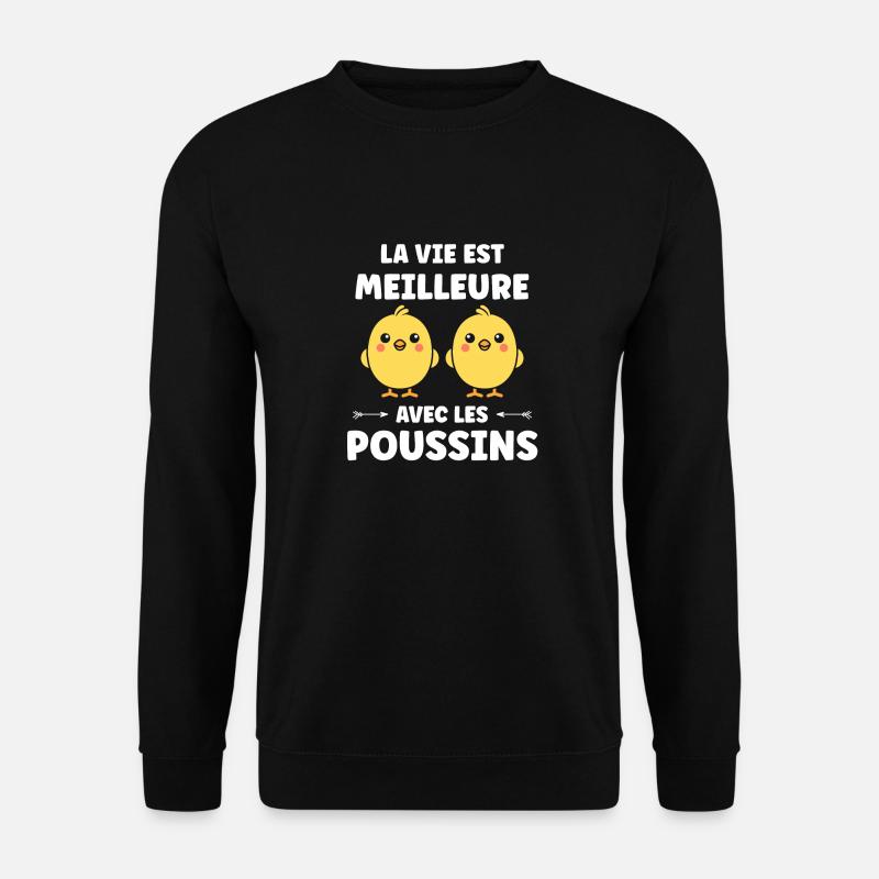 Humour bébé poussin - Sweat-shirt Unisexe - noir