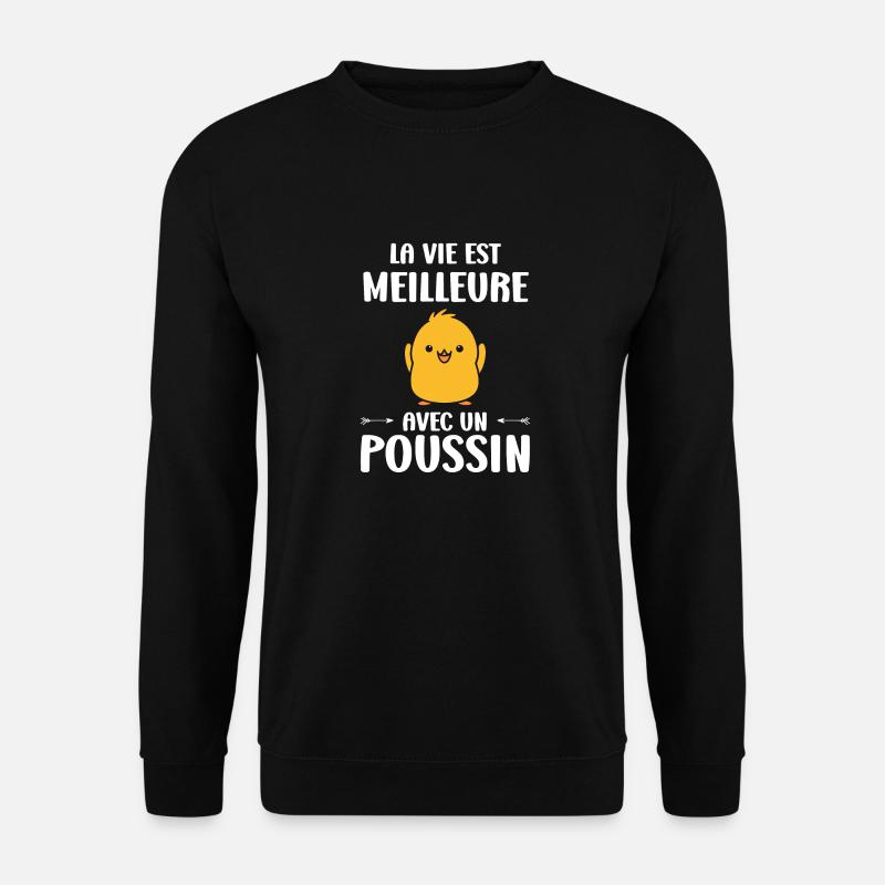 Humour bébé poussin - Sweat-shirt Unisexe - noir