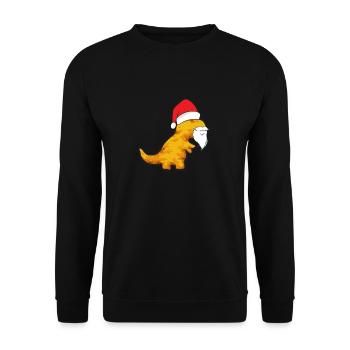 Dino Nuggets Dinosaurier Chicken Nuggets - Unisex Pullover - Schwarz - Vorne - Alina (178cm) & Michal (187cm)