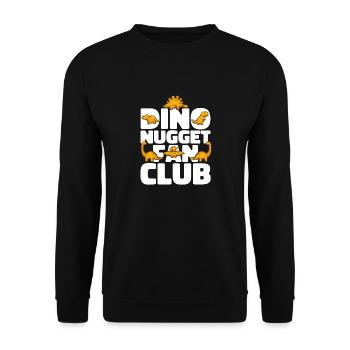 Dino Nuggets Dinosaurier Chicken Nuggets - Unisex Pullover - Schwarz - Vorne - Alina (178cm) & Michal (187cm)