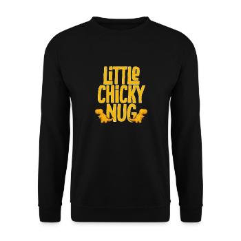 Dino Nuggets Dinosaurier Chicken Nuggets - Unisex Pullover - Schwarz - Vorne - Alina (178cm) & Michal (187cm)