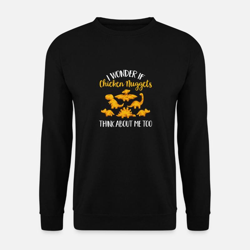 Dino Nuggets Dinosaurier Chicken Nuggets - Unisex Pullover - Schwarz