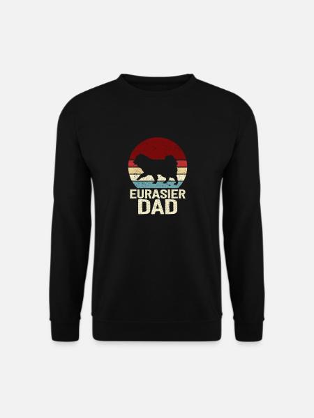 Eurasier Papa Vintage Papa Chien Eurasier - Sweat-shirt Unisexe - noir