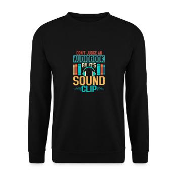 Audiobook Adventures: Listen Beyond the Clip - Unisex Sweatshirt - black - Front - Alina (178cm) & Michal (187cm)
